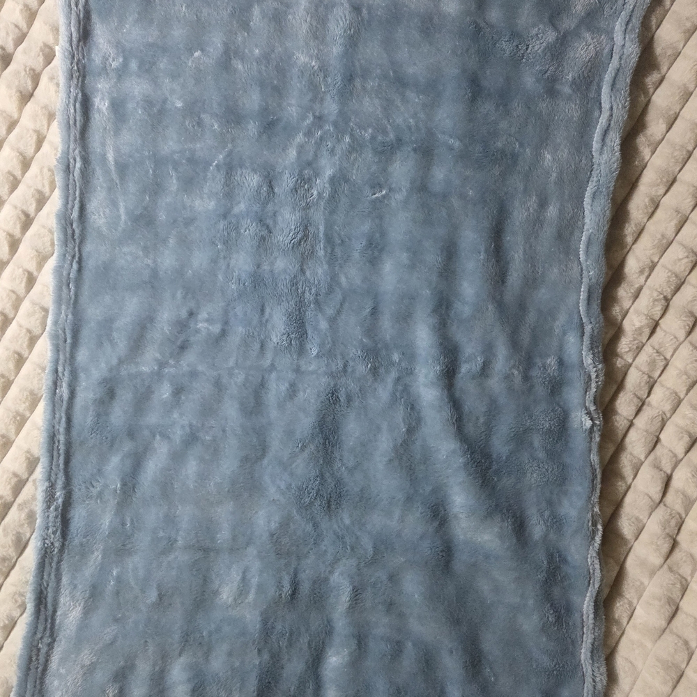 Soft Blue Plush Blanket